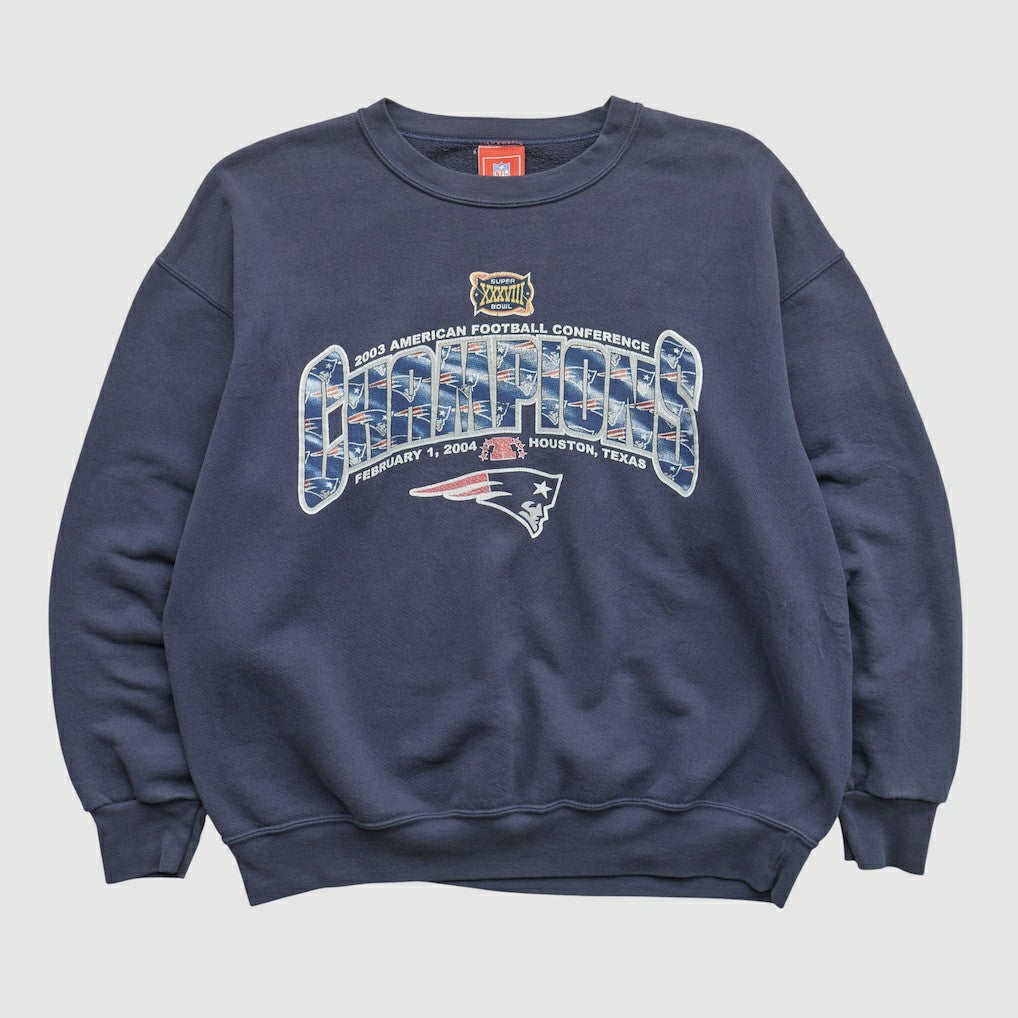 New England Patriots NFL 2003 Pullover Sweatshirt Navy Vintage | Fanatics