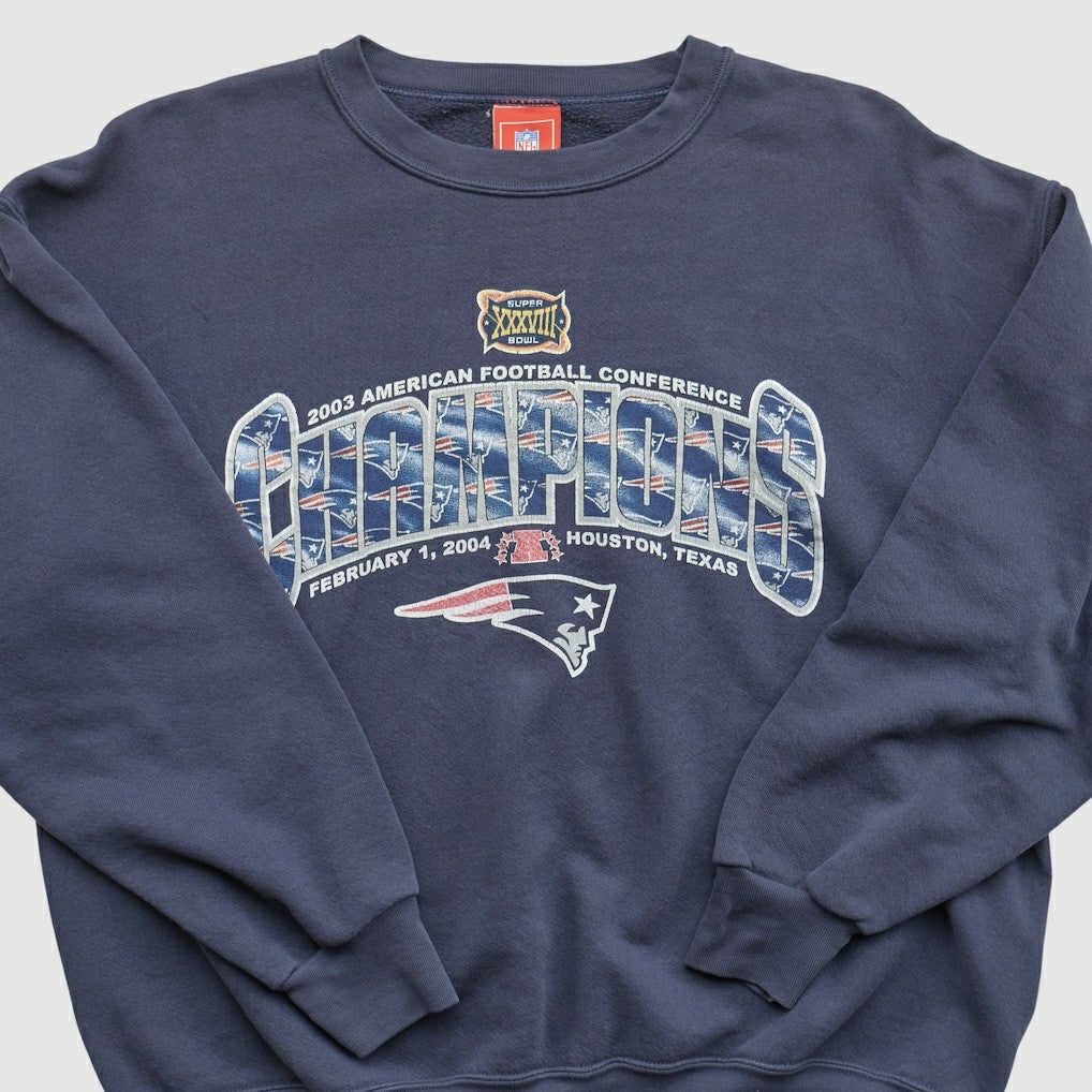 New England Patriots NFL 2003 Pullover Sweatshirt Navy Vintage | Fanatics