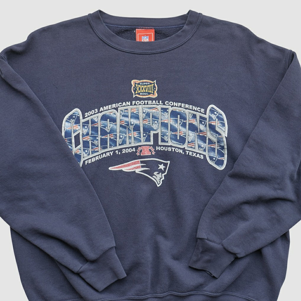 New England Patriots NFL 2003 Pullover Sweatshirt Navy Vintage | Fanatics