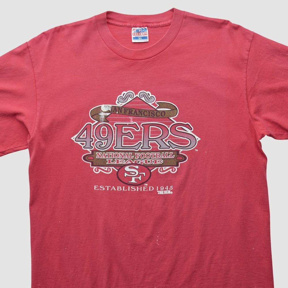 San Francisco 49ers Trench 90s T-shirt Red Vintage | Fanatics