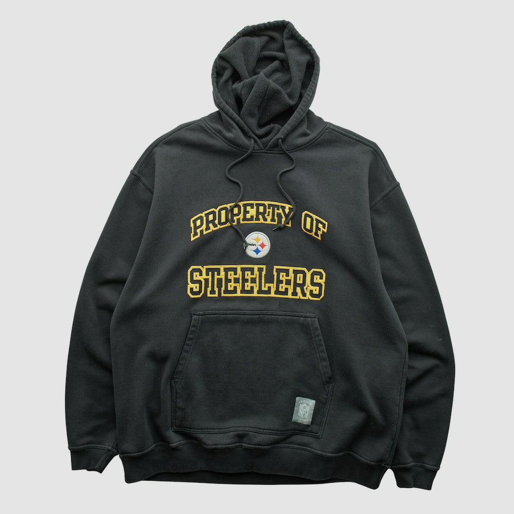 Pittsburgh Steelers Reebok 2000s Hooded Pullover Sweatshirt Black Vintage | Fanatics