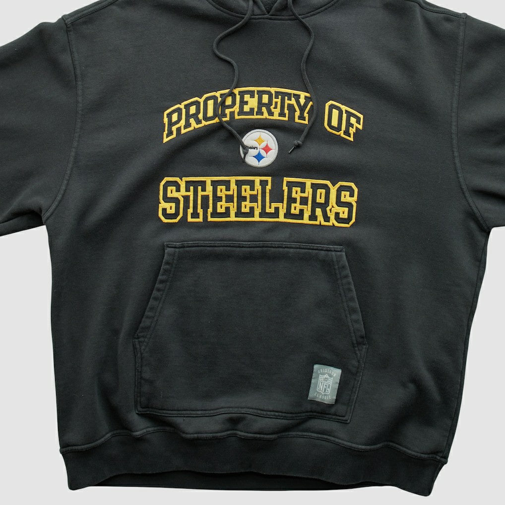 Pittsburgh Steelers Reebok 2000s Hooded Pullover Sweatshirt Black Vintage | Fanatics