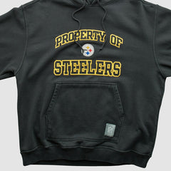 Pittsburgh Steelers Reebok 2000s Hooded Pullover Sweatshirt Black Vintage | Fanatics