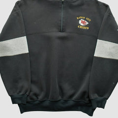 Kansas City Chiefs Dodger 90s Hooded 1/4 Zip Sweatshirt Black Vintage | Fanatics