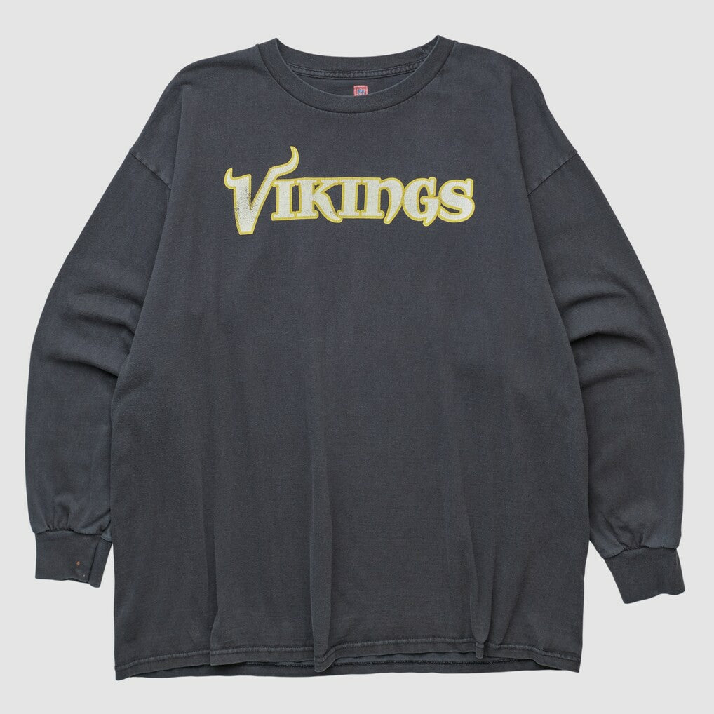 Minnesota Vikings NFL 2000s Long Sleeve T-shirt Black Vintage | Fanatics