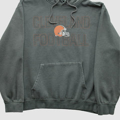 Cleveland Browns Majestic 2010s Hooded Pullover Sweatshirt Gray Vintage | Fanatics