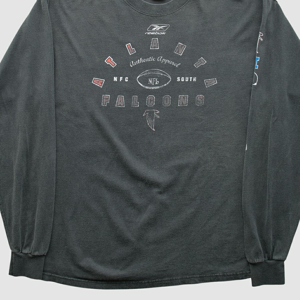 Atlanta Falcons Reebok 2000s Long Sleeve T-shirt Charcoal Vintage | Fanatics
