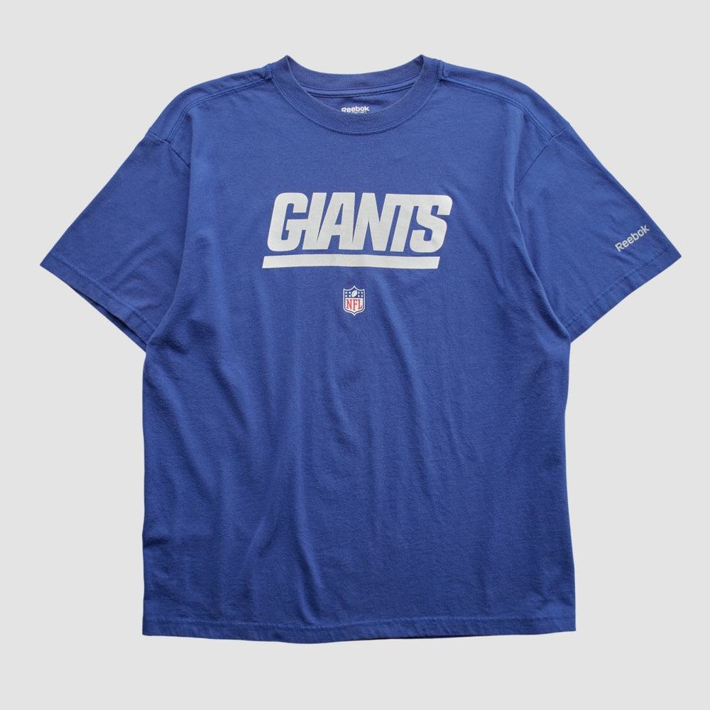 New York Giants Reebok 2000s T-shirt Blue Vintage | Fanatics