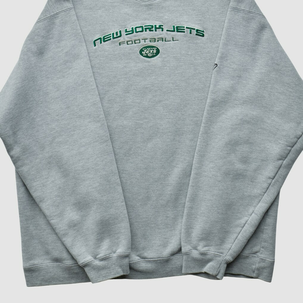 New York Jets Reebok 2000s Pullover Sweatshirt Heather Gray Vintage | Fanatics