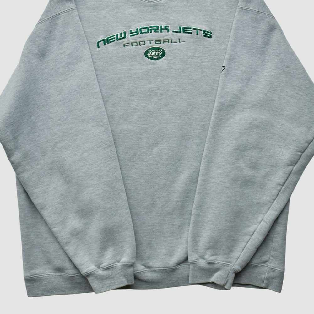 New York Jets Reebok 2000s Pullover Sweatshirt Heather Gray Vintage | Fanatics