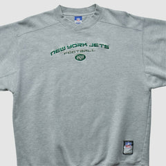 New York Jets Reebok 2000s Pullover Sweatshirt Heather Gray Vintage | Fanatics