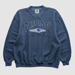 New England Patriots Lee Apparel 90s Pullover Sweatshirt Navy Vintage | Fanatics