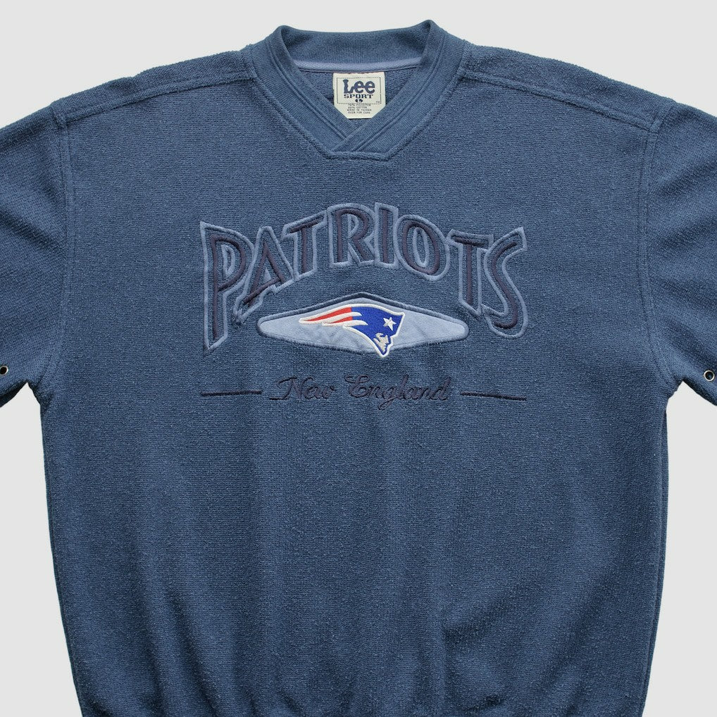New England Patriots Lee Apparel 90s Pullover Sweatshirt Navy Vintage | Fanatics