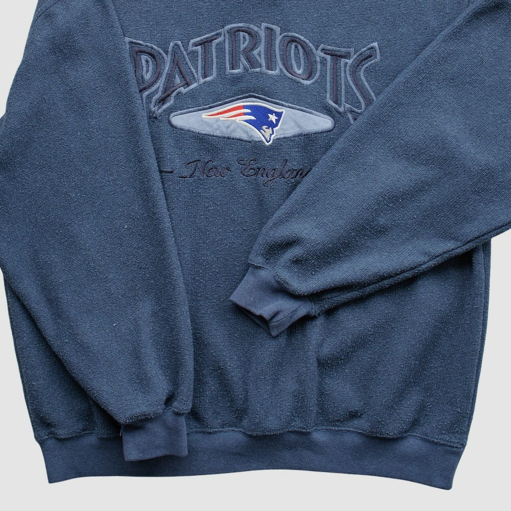 New England Patriots Lee Apparel 90s Pullover Sweatshirt Navy Vintage | Fanatics
