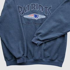 New England Patriots Lee Apparel 90s Pullover Sweatshirt Navy Vintage | Fanatics