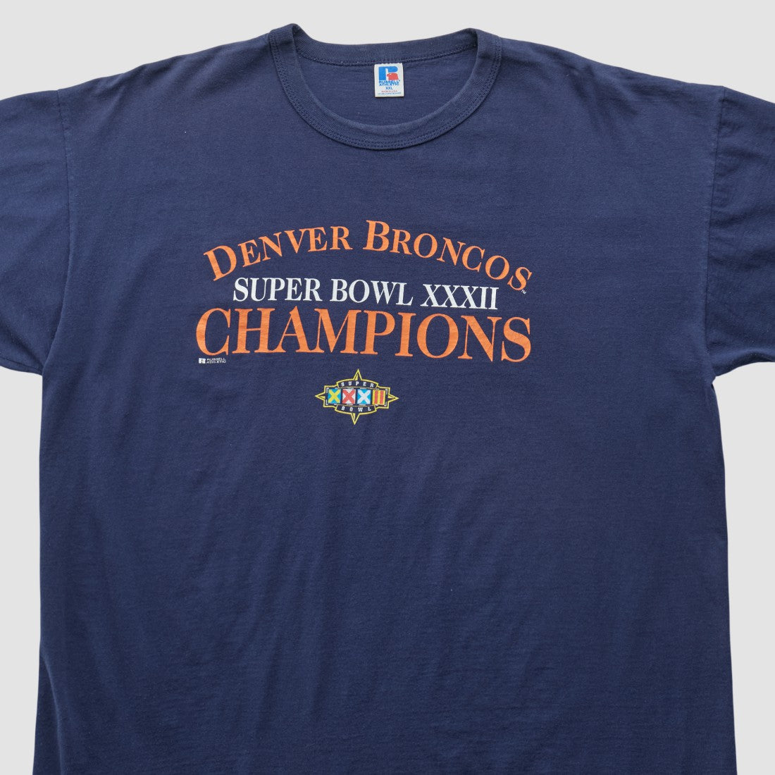 Denver Broncos Russell 1998 T-shirt Navy Vintage | Fanatics