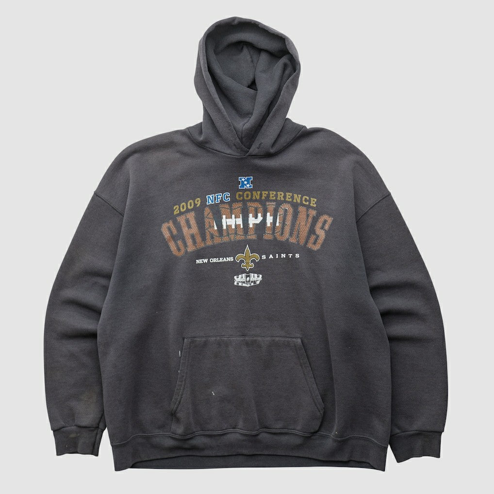 New Orleans Saints NFL 2009 Hooded Pullover Sweatshirt Charcoal Vintage | Fanatics