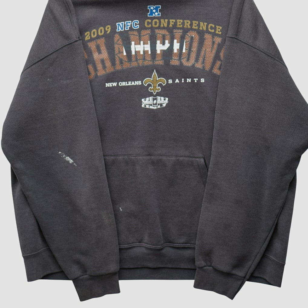 New Orleans Saints NFL 2009 Hooded Pullover Sweatshirt Charcoal Vintage | Fanatics