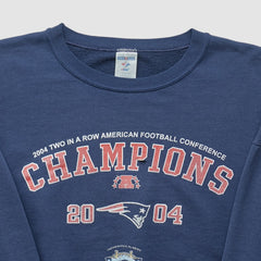 New England Patriots Jerzees 2004 Pullover Sweatshirt Navy Vintage | Fanatics