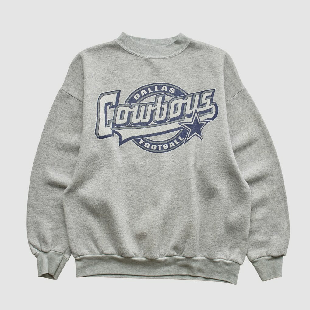 Dallas Cowboys Logo 7 90s Pullover Sweatshirt Heather Gray Vintage | Fanatics