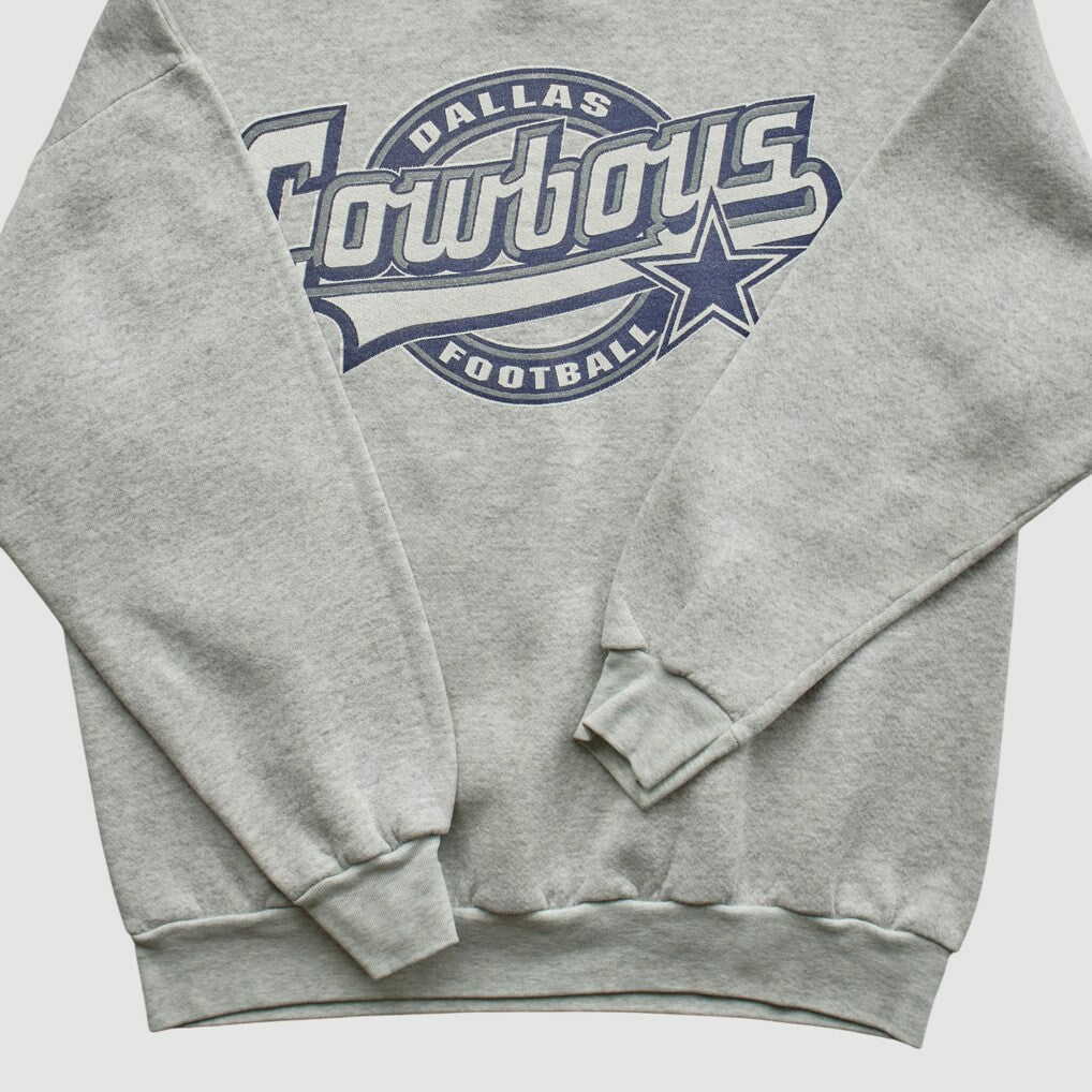 Dallas Cowboys Logo 7 90s Pullover Sweatshirt Heather Gray Vintage | Fanatics