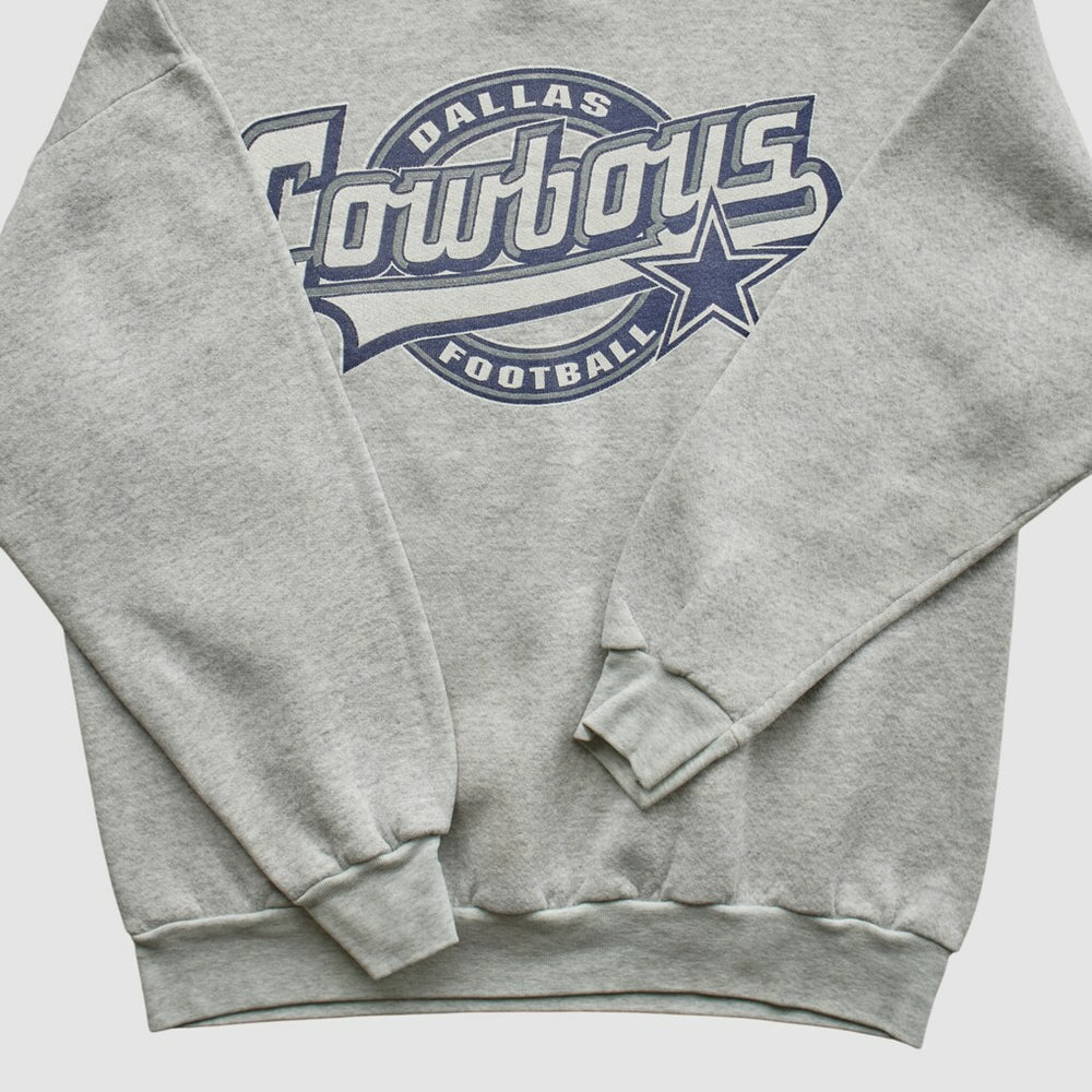 Dallas Cowboys Logo 7 90s Pullover Sweatshirt Heather Gray Vintage | Fanatics