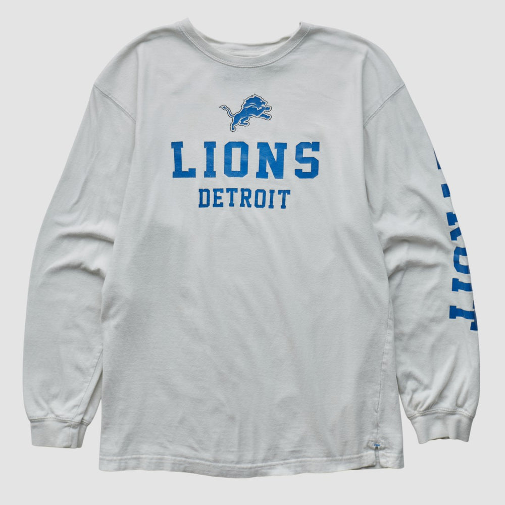 Detroit Lions NFL 2000s Long Sleeve T-shirt White Vintage | Fanatics