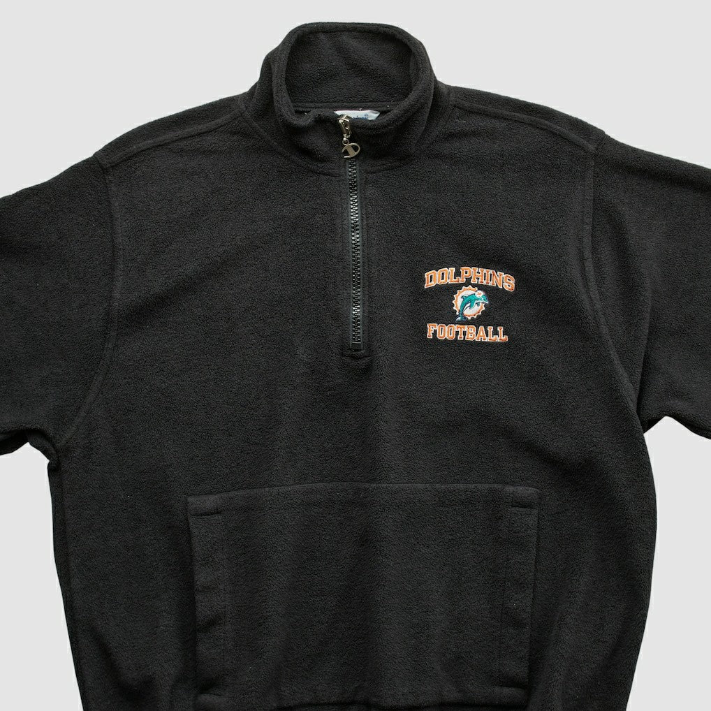 Miami Dolphins Champion 2000s 1/4 Zip Sweatshirt Black Vintage | Fanatics