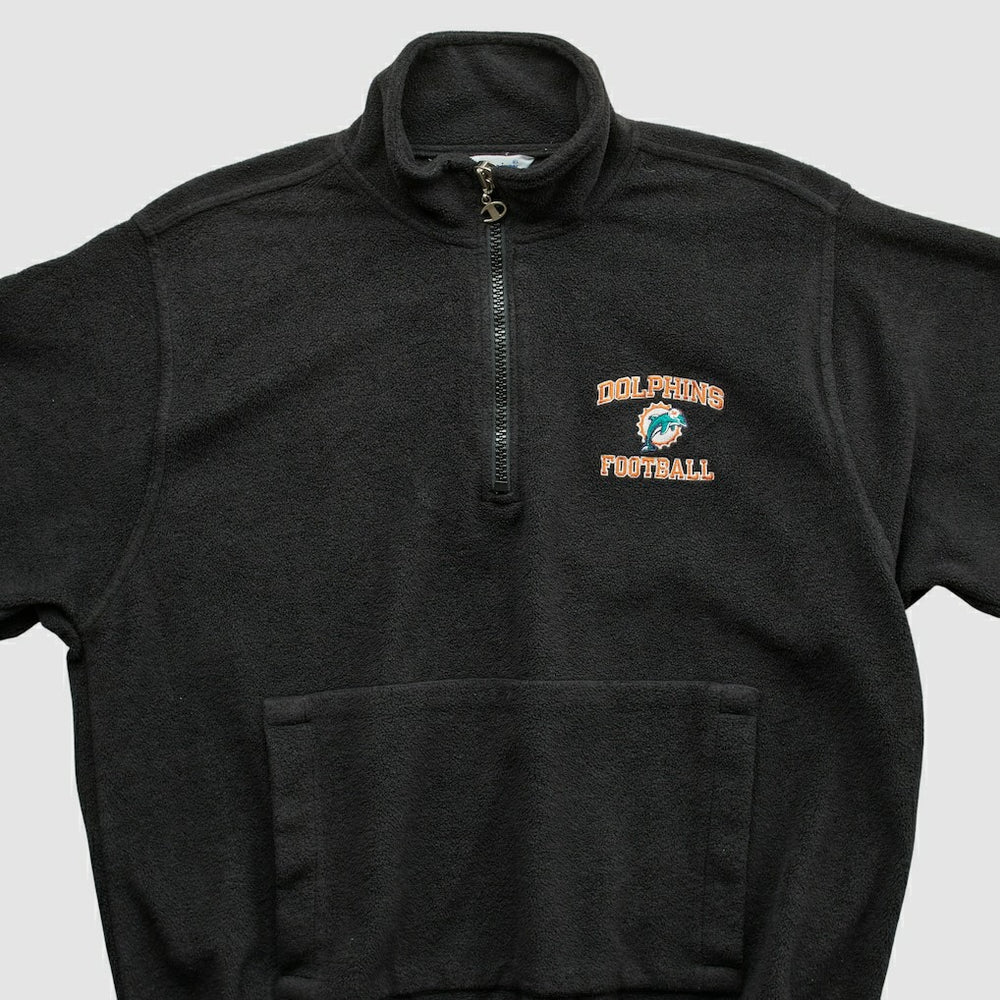 Miami Dolphins Champion 2000s 1/4 Zip Sweatshirt Black Vintage | Fanatics