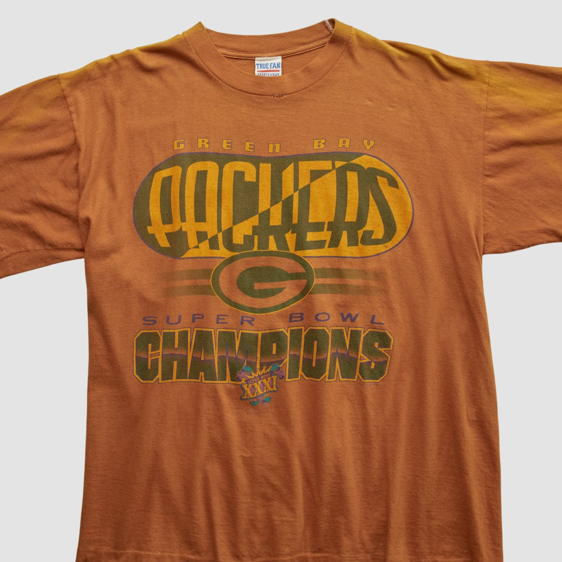 Green Bay Packers True Fan 1997 T-shirt Clay Vintage | Fanatics