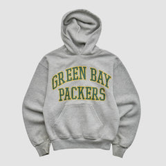 Green Bay Packers NFL 2000s Hooded Pullover Sweatshirt Heather Gray Yth M Real Vintage | Fanatics