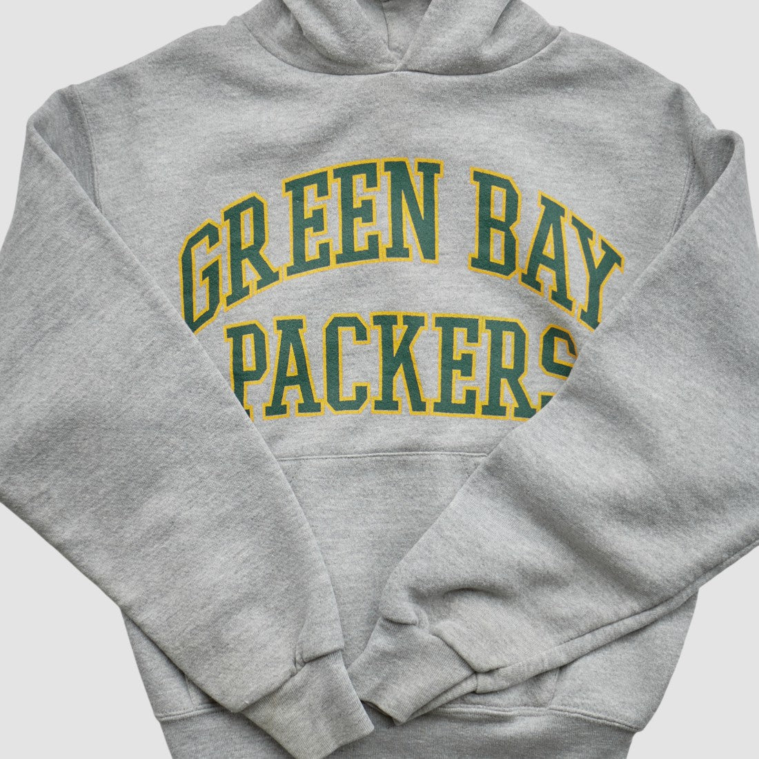 Green Bay Packers NFL 2000s Hooded Pullover Sweatshirt Heather Gray Yth M Real Vintage | Fanatics