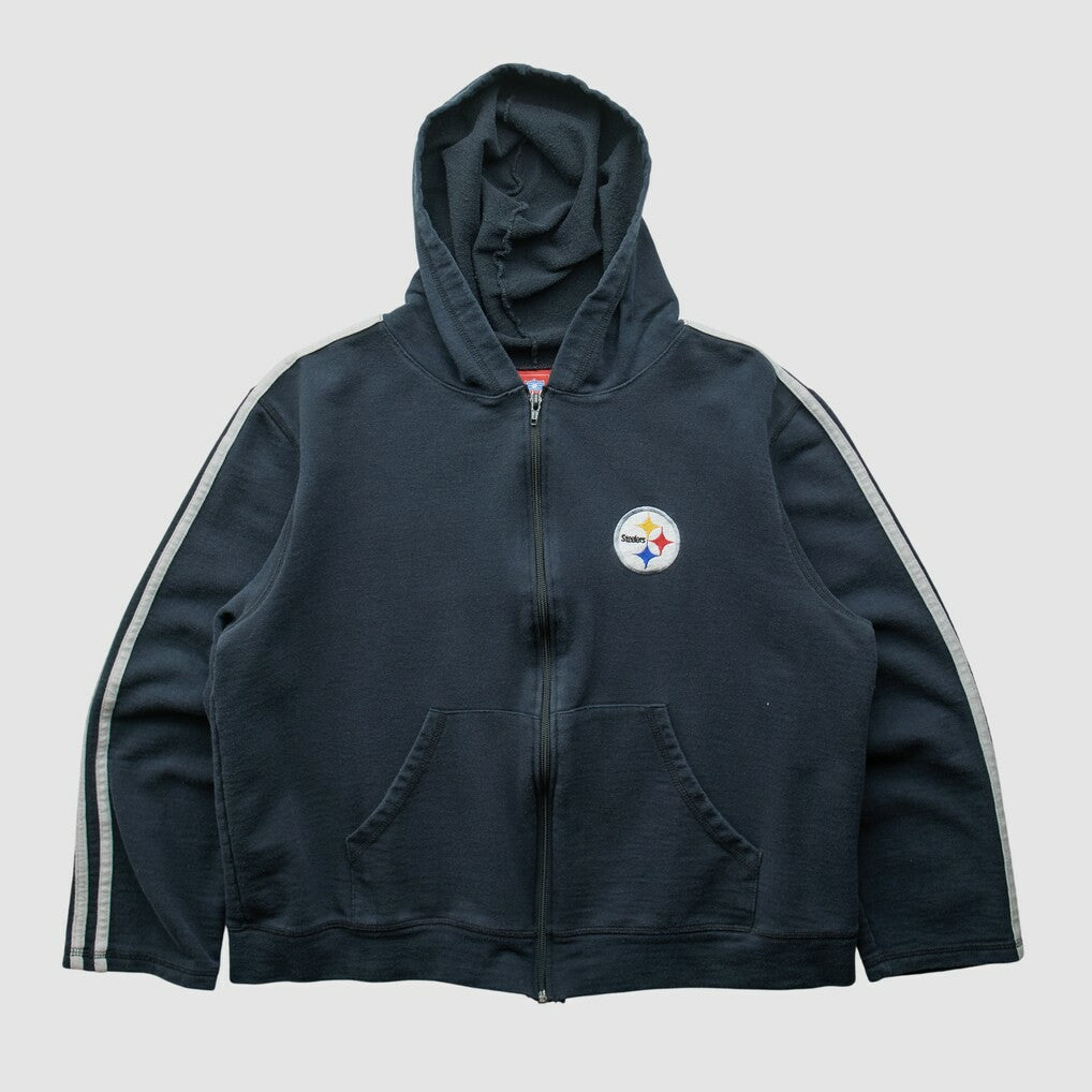 Pittsburgh Steelers NFL 2000s Hooded Full Zip Sweatshirt Black Vintage | Fanatics