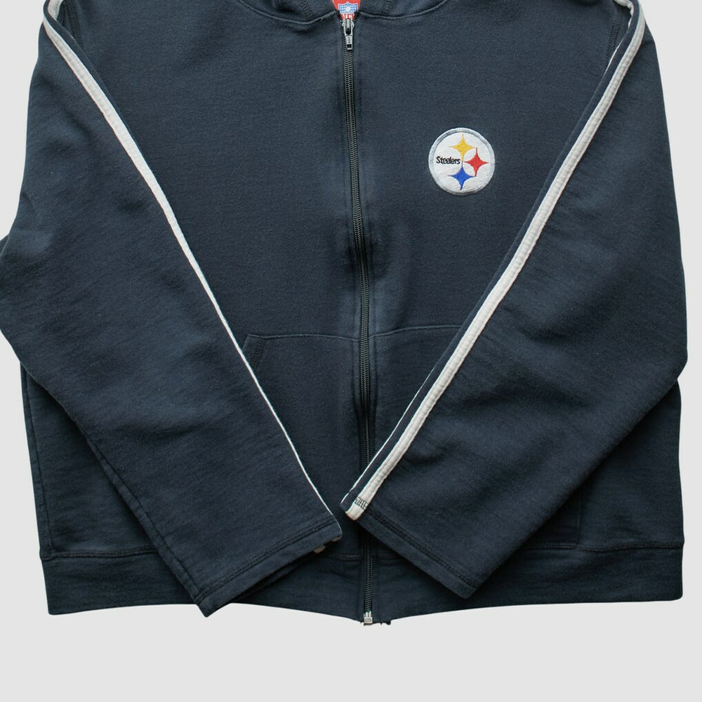 Pittsburgh Steelers NFL 2000s Hooded Full Zip Sweatshirt Black Vintage | Fanatics