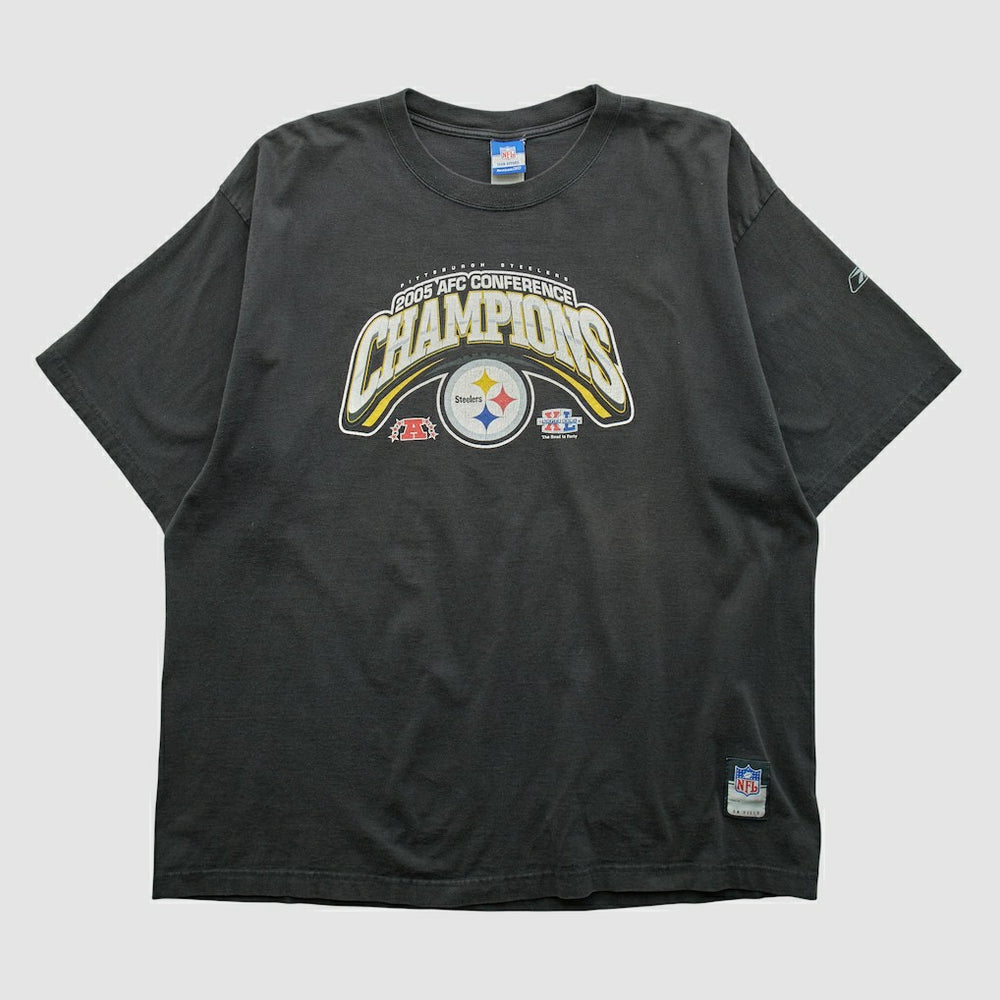 Pittsburgh Steelers Reebok 2005 T-shirt Black Vintage | Fanatics