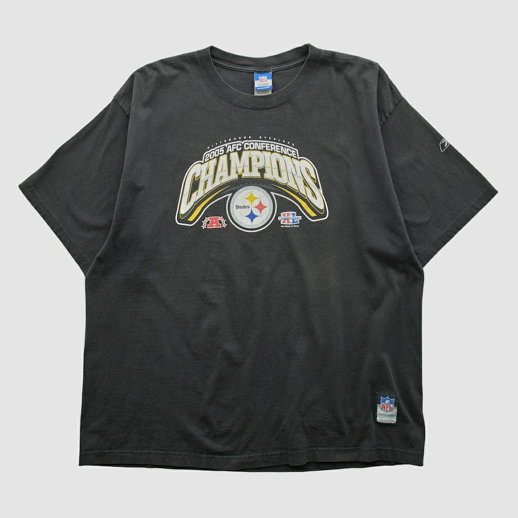 Pittsburgh Steelers Reebok 2005 T-shirt Black Vintage | Fanatics