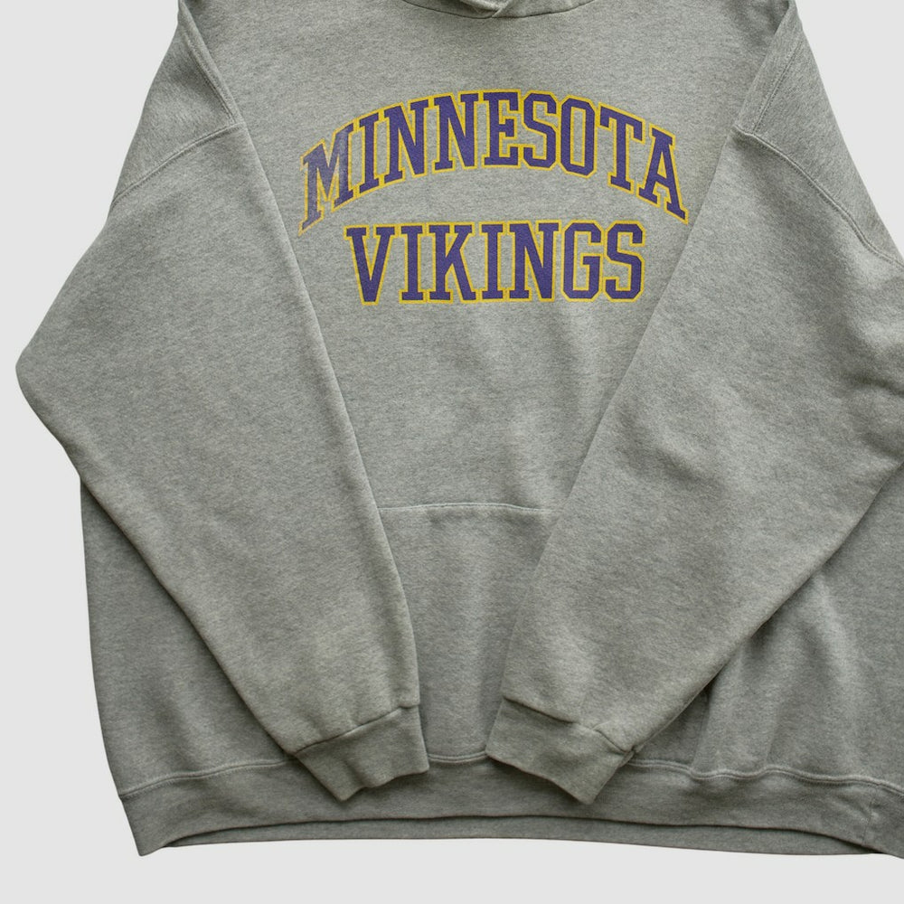 Minnesota Vikings NFL 2000s Hooded Pullover Sweatshirt Heather Gray Vintage | Fanatics