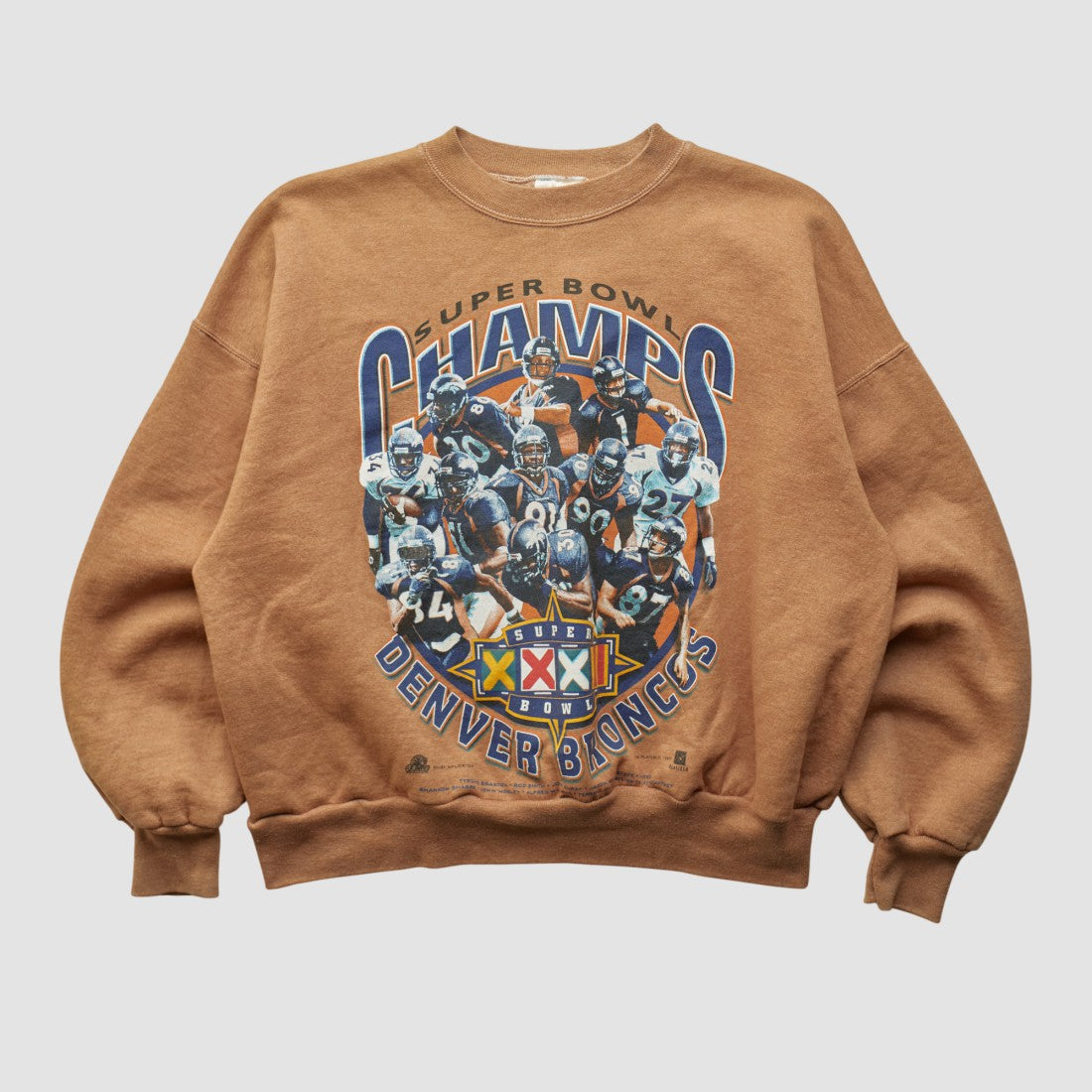 Denver Broncos Hanes 1998 Pullover Sweatshirt Clay Vintage | Fanatics