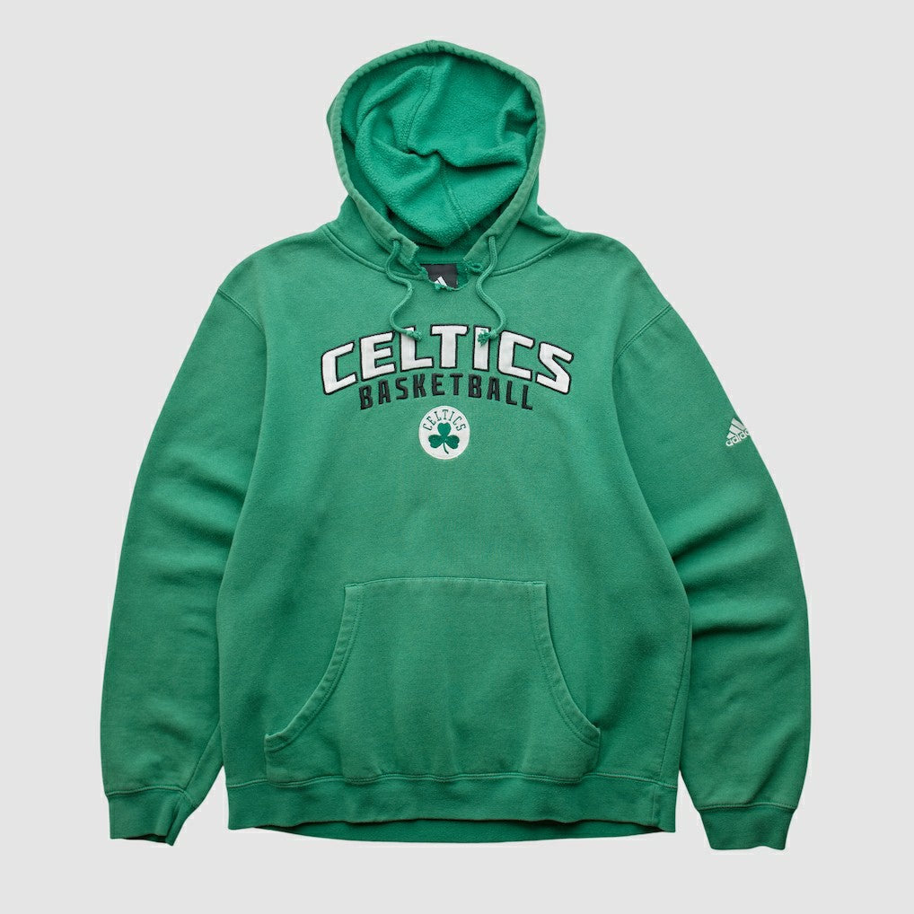 Boston Celtics 2010s Hooded Pullover Sweatshirt Green Vintage - NBA