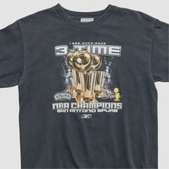 San Antonio Spurs Reebok 2005 T-shirt Black Vintage - NBA