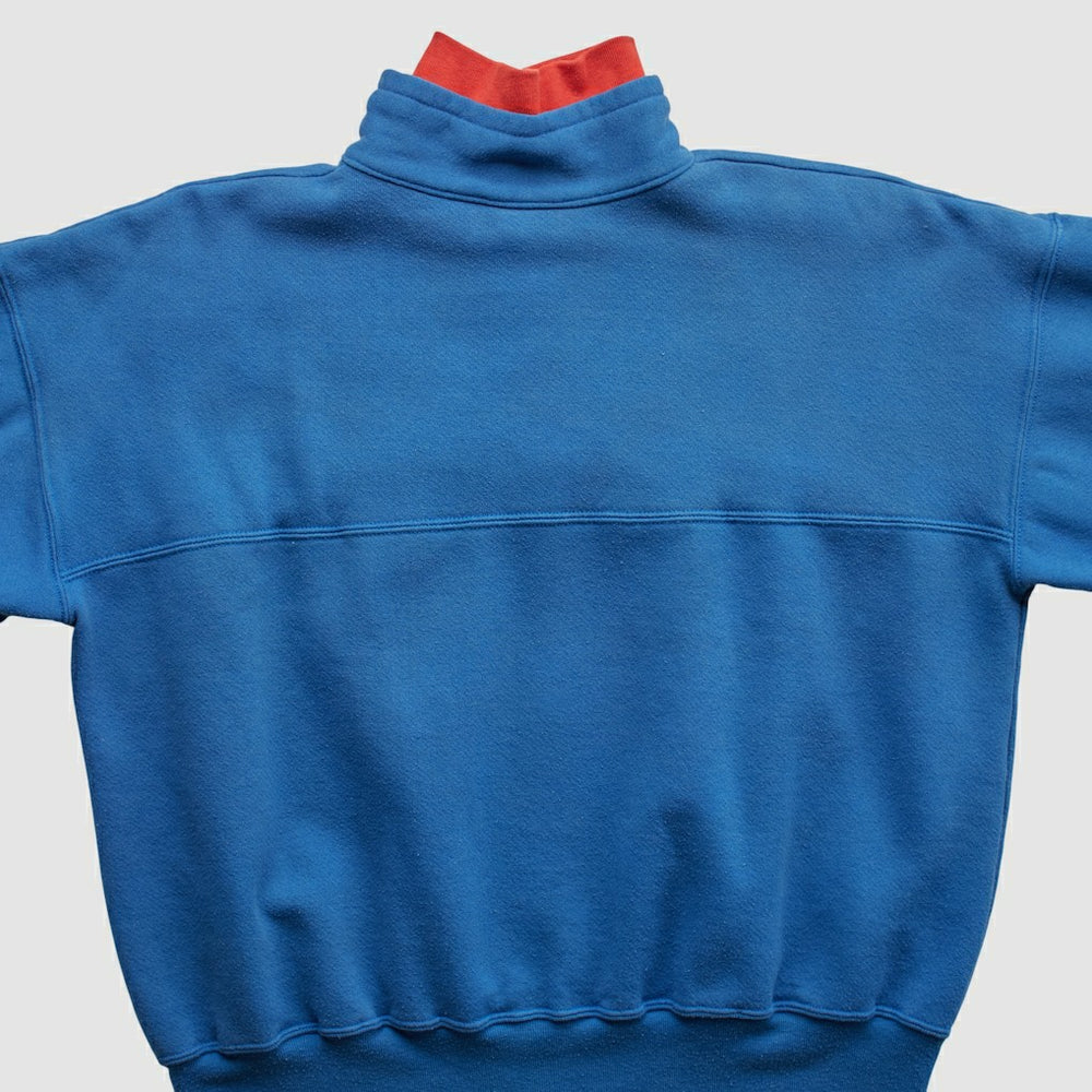 New England Patriots Dodger 90s 1/4 Zip Sweatshirt Blue Vintage | Fanatics