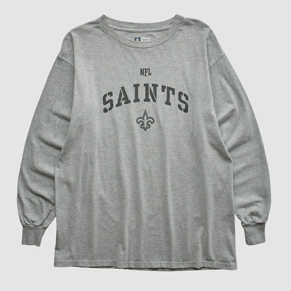 New Orleans Saints NFL Long Sleeve T-shirt Heather Gray Vintage | Fanatics
