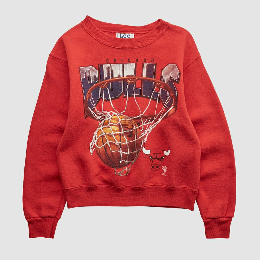 Chicago Bulls Lee Apparel 90s Pullover Sweatshirt Red Vintage - NBA