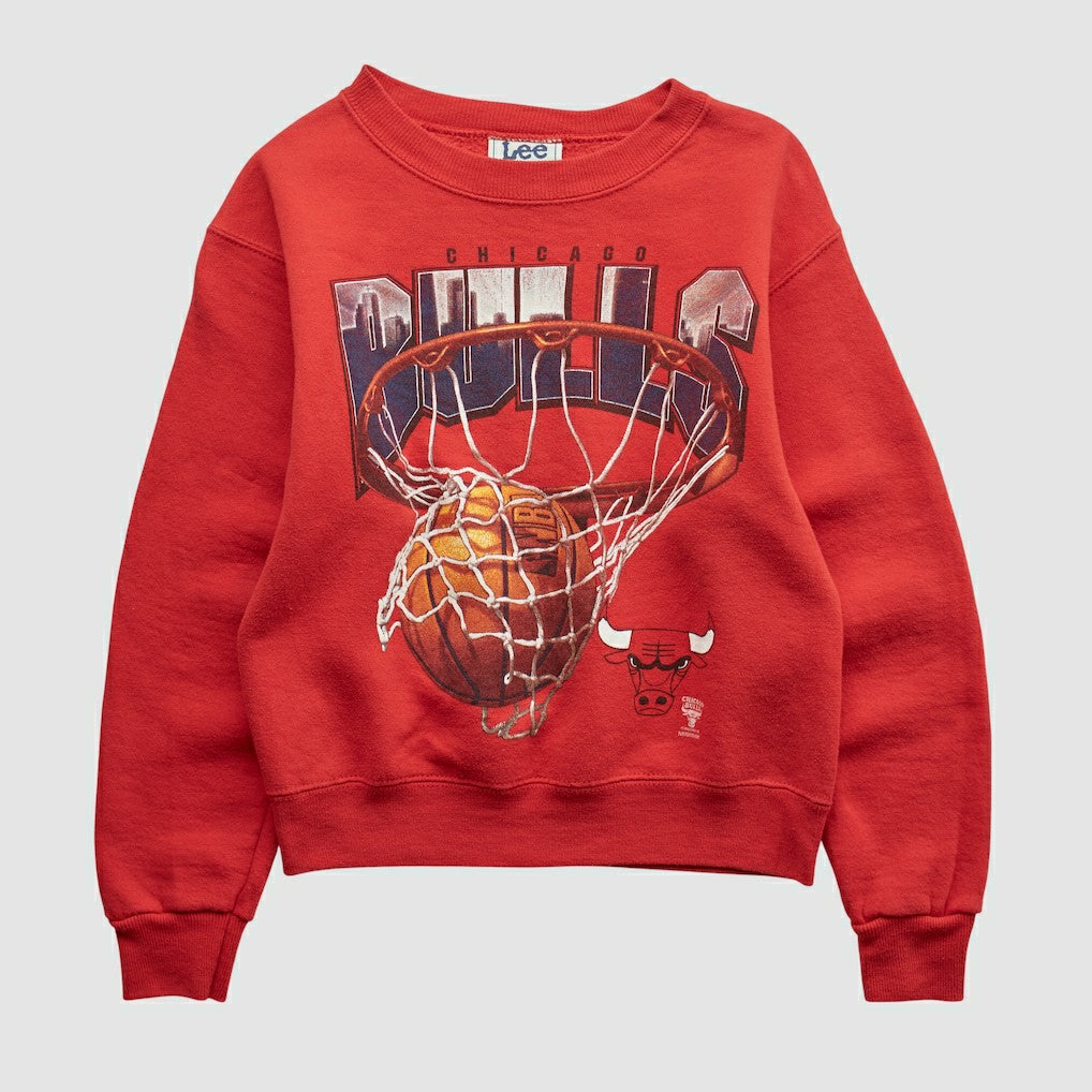 Chicago Bulls Lee Apparel 90s Pullover Sweatshirt Red Vintage - NBA