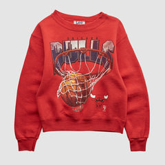 Chicago Bulls Lee Apparel 90s Pullover Sweatshirt Red Vintage - NBA