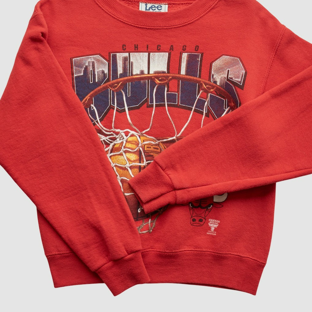 Chicago Bulls Lee Apparel 90s Pullover Sweatshirt Red Vintage - NBA