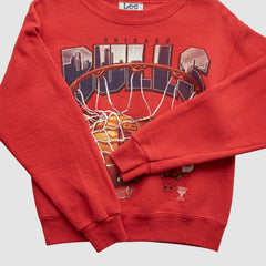 Chicago Bulls Lee Apparel 90s Pullover Sweatshirt Red Vintage - NBA
