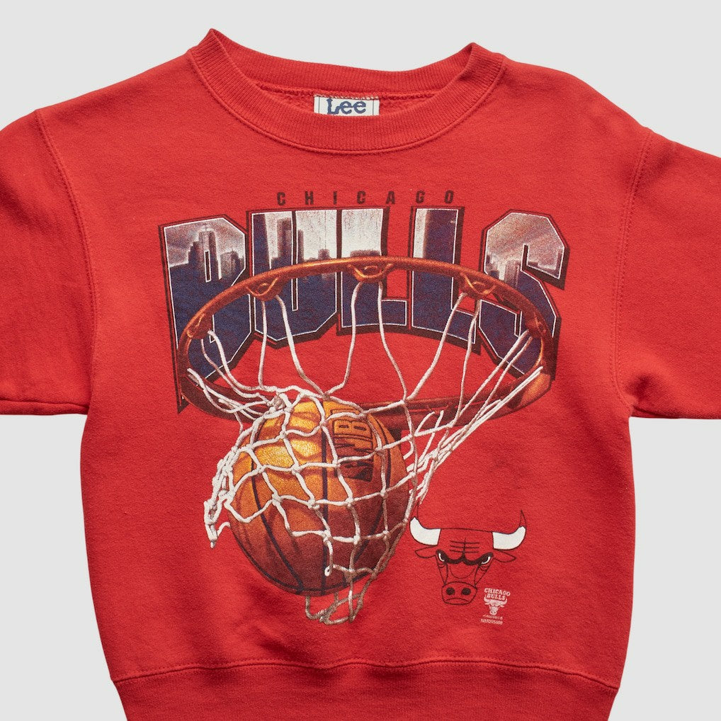 Chicago Bulls Lee Apparel 90s Pullover Sweatshirt Red Vintage - NBA