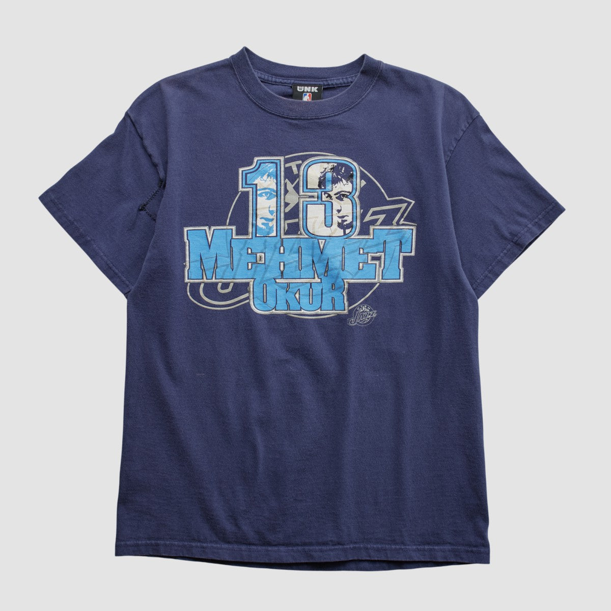 Mehmet Okur UNK 2000s T-shirt Navy Vintage - NBA