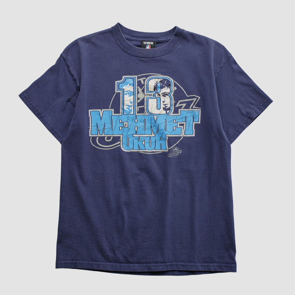 Mehmet Okur UNK 2000s T-shirt Navy Vintage - NBA